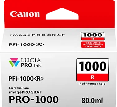 Canon PFI-1000R Rojo Cartucho de Tinta 80ml