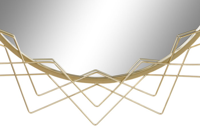 DKD Home Decor Espejo Metal y Cristal Dorado 80x80 cm