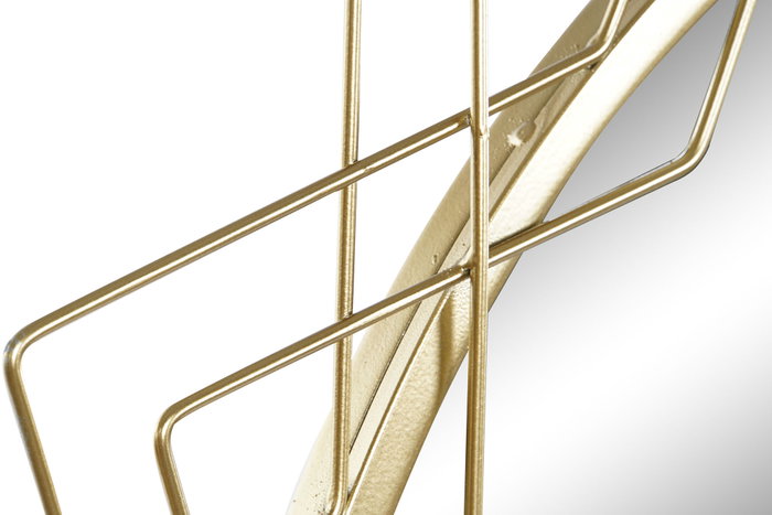 DKD Home Decor Espejo Metal y Cristal Dorado 80x80 cm