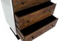 DKD Home Decor Cajonera Moderno Blanco Marron Oscuro 4 cajones 40 x 105 x 70 cm