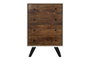 DKD Home Decor Cajonera Moderno Blanco Marron Oscuro 4 cajones 40 x 105 x 70 cm