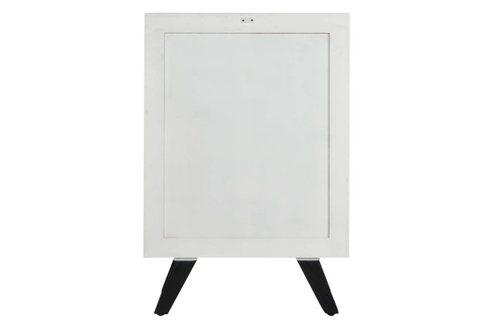 DKD Home Decor Cajonera Moderno Blanco Marron Oscuro 4 cajones 40 x 105 x 70 cm