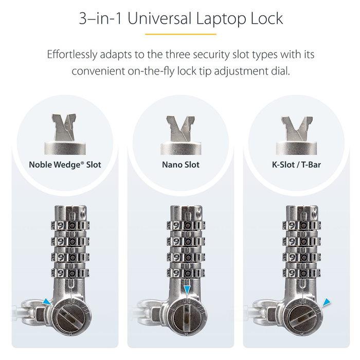 Startech Cable antirrobo universal para portátil de 2m - Serializado