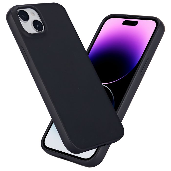 eSTUFF Funda TPU 100% Reciclado INFINITE VIENNA para iPhone 15 Plus - Negra - GRS Certificado