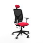 PIQUERAS Y CRESPO Silla de oficina Motilla con mecanismo Sincro/Traslack, Rojo y Negro