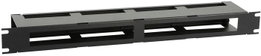 Lanview Panel de Gestión de Cables 1U 19" R Tipo con Cubierta Negro, organizador rack, 482x75x44 mm
