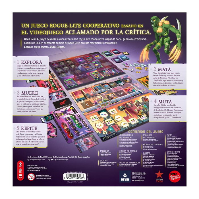 Devir Dead Cells: Juego de Mesa Cooperativo Roguelike para 1-4 Jugadores