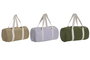 DKD Home Decor Bolso Urban 26x26x50 cm 3 Unidades Beige Verde Lila Algodon Polyester