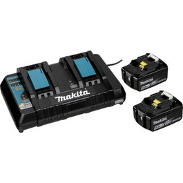 Makita 199482-2 Kit de Fuente de Alimentación 18V 5Ah con 2 Baterías y Cargador