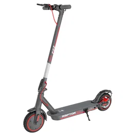 Aiwa Patinete Eléctrico F22 Raptor, Motor 350W Máx. 700W, Batería Litio 10Ah, Autonomía 30km, Velocidad 25 km/h, Plegable, Ruedas 8.5", Doble Freno Eléctrico y Disco, Gris