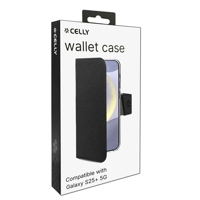 Celly Wally Funda Cartera para Samsung Galaxy S25+ 5G 17 cm (6.7") Negro Celly Wally Funda Cartera para Samsung Galaxy S25+ 5G 17 cm (6.7") Negro