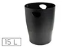 Exacompta Papelera Plástico Negro 15 Litros