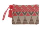DKD Home Decor Neceser de Algodón Fucsia y Beige 26x2x19 cm