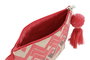 DKD Home Decor Neceser de Algodón Fucsia y Beige 26x2x19 cm