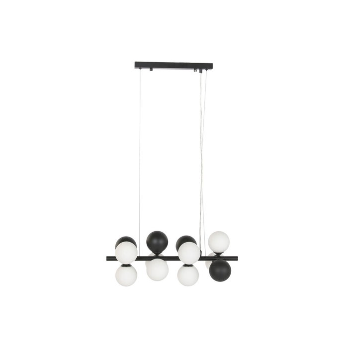 DKD Home Decor Lámpara de Techo de Metal y Cristal con Bolas Negro DKD Home Decor Lámpara de Techo de Metal y Cristal con Bolas Negro