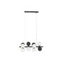 DKD Home Decor Lámpara de Techo de Metal y Cristal con Bolas Negro