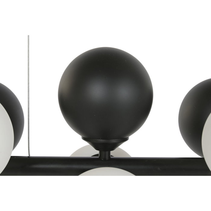 DKD Home Decor Lámpara de Techo de Metal y Cristal con Bolas Negro DKD Home Decor Lámpara de Techo de Metal y Cristal con Bolas Negro
