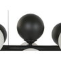DKD Home Decor Lámpara de Techo de Metal y Cristal con Bolas Negro