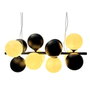DKD Home Decor Lámpara de Techo de Metal y Cristal con Bolas Negro
