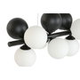 DKD Home Decor Lámpara de Techo de Metal y Cristal con Bolas Negro