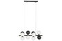 DKD Home Decor Lámpara de Techo Urban Negro Blanco Metal Cristal 60 x 20 x 96 cm