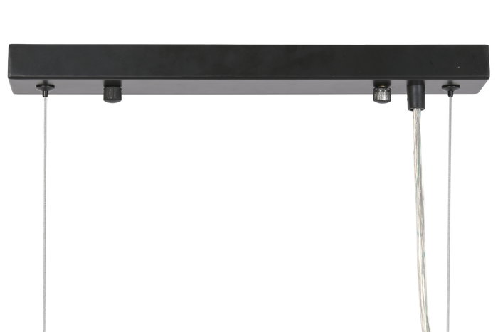 DKD Home Decor Lámpara de Techo Urban Negro Blanco Metal Cristal 60 x 20 x 96 cm