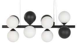 DKD Home Decor Lámpara de Techo Urban Negro Blanco Metal Cristal 60 x 20 x 96 cm