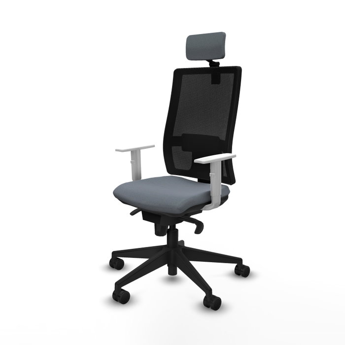 PIQUERAS Y CRESPO Silla de oficina Horna con mecanismo Sincro, Gris y Negro PIQUERAS Y CRESPO Silla de oficina Horna con mecanismo Sincro, Gris y Negro