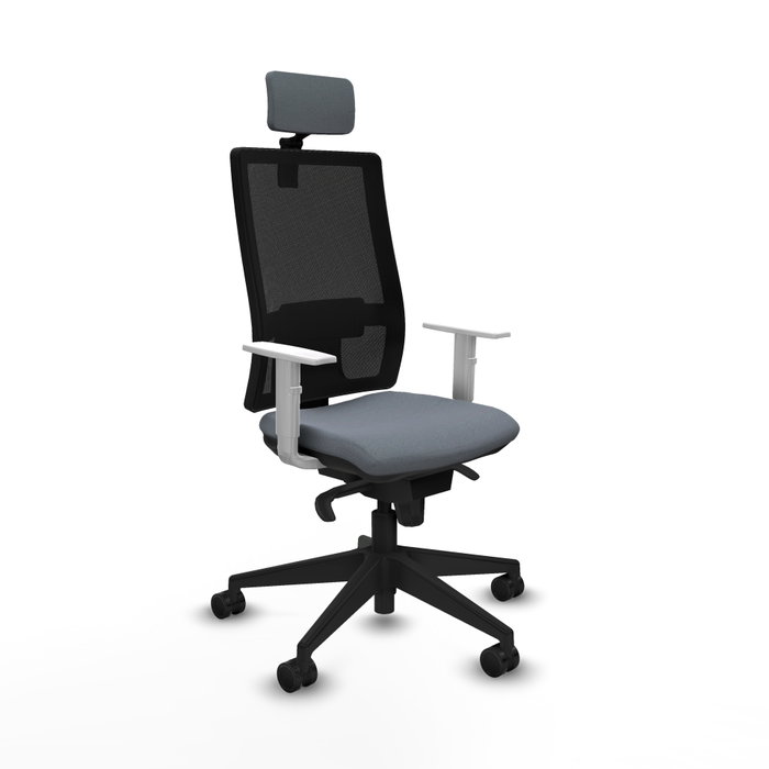 PIQUERAS Y CRESPO Silla de oficina Horna con mecanismo Sincro, Gris y Negro PIQUERAS Y CRESPO Silla de oficina Horna con mecanismo Sincro, Gris y Negro