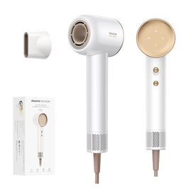 Dreame Secador de Pelo Hair Glory High-Speed Blanco (GLORYCOMBO) - Secado Rápido 110.000 RPM, 55 m³/u, 300 Millones de Iones/cm³, 1200 W