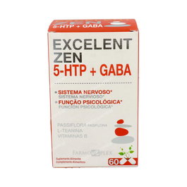 FARMOPLEX Excelent Zen 60 Cápsulas - Complemento para el Estrés, Nerviosismo y Sistema Nervioso con GABA, 5-HTP, Pasiflora, L-Teanina y Vitaminas del Grupo B