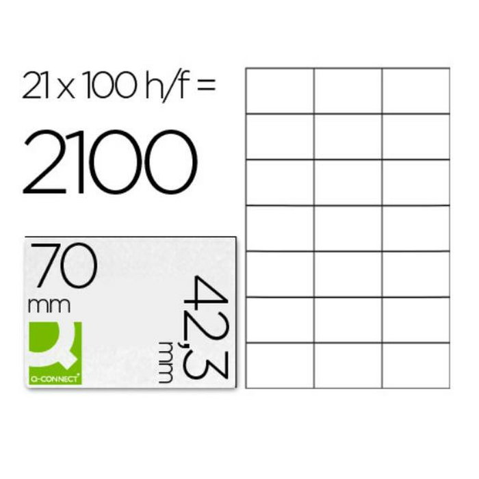 Q-connect Etiqueta adhesiva KF10649 70x42,3 mm DIN A4