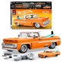 Mattel Brick 1962 Chevy Pickup Elite Hot Wheels Jft20 - Coche de Colección a Escala 1:16 con Piezas de Metal, Puertas Abatibles, Suspensión Ajustable y Tabla de Surf