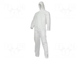 LAHTI PRO Traje protector blanco con capucha talla M