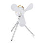 Lifetime Air Ventilador de Mesa Recargable USB, 3 Aspas, 4 Velocidades, Mando, Luz Cálida, 2200 mAh, Blanco