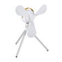 Lifetime Air Ventilador de sobremesa recargable con mando, 4 velocidades, Blanco