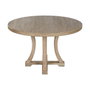 DKD Home Decor Mesa de Comedor Olmo Macizo 120x120x76 cm Natural