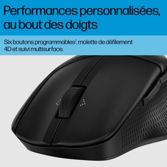 HP 685 Comfort Dual-Mode Mouse con Conexión Segura a 3 Dispositivos y Rueda 4D con Desplazamiento Rápido