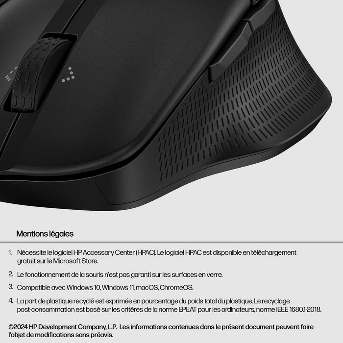 HP 685 Comfort Dual-Mode Mouse con Conexión Segura a 3 Dispositivos y Rueda 4D con Desplazamiento Rápido
