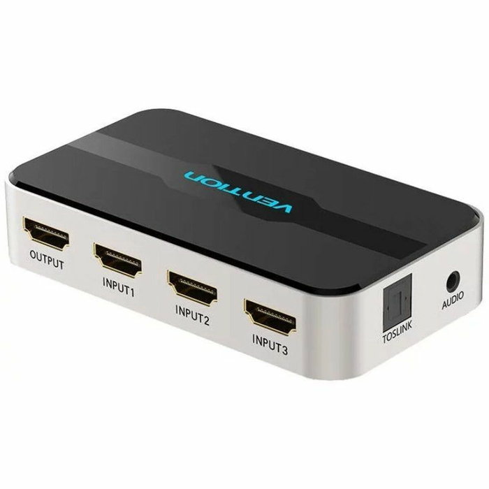 Vention AFJH0 Duplicador HDMI con 3 Entradas Hembra y 1 Salida Macho, Gris