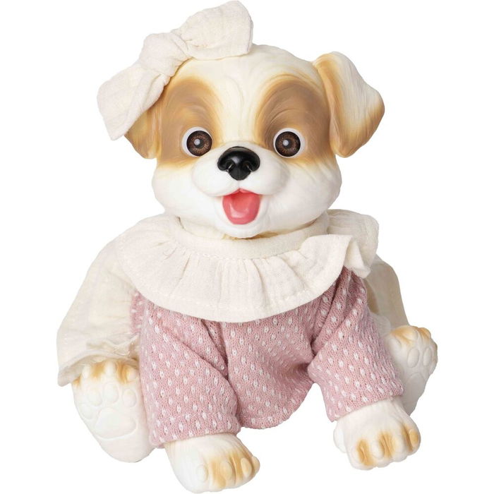 ROSA TOYS Muñeco Bebé Reborn Perrito Vestido Lana 23cm