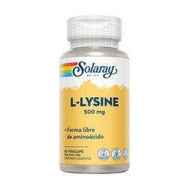 Solaray L-Lisina 500 mg 60 Cápsulas Aminoácido Esencial
