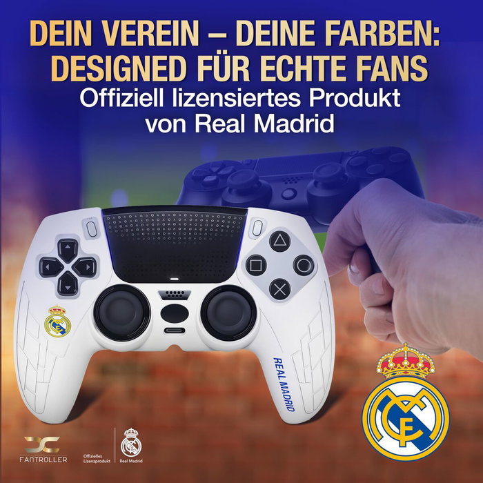 PlayStation 5 Protector de Mando Silicona White Edición Real Madrid para PS5