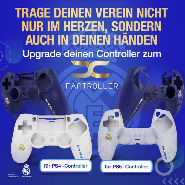 PlayStation 5 Protector de Mando Silicona White Edición Real Madrid para PS5
