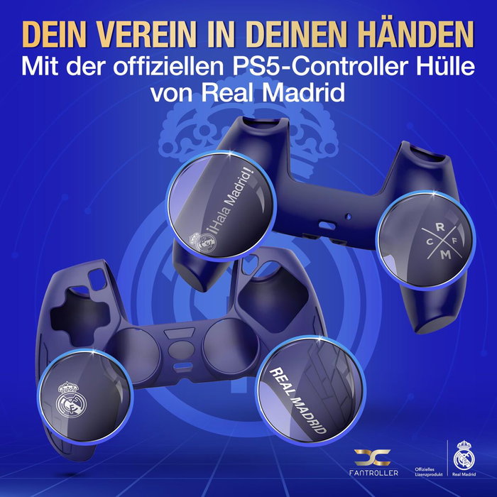 PlayStation 5 Protector de Mando Silicona White Edición Real Madrid para PS5