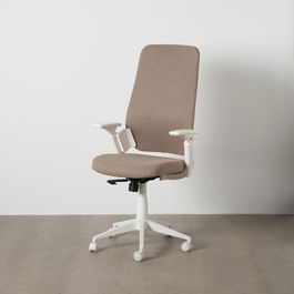 Silla de Oficina Blanco Taupé 67,5 x 62 x 114,5 cm