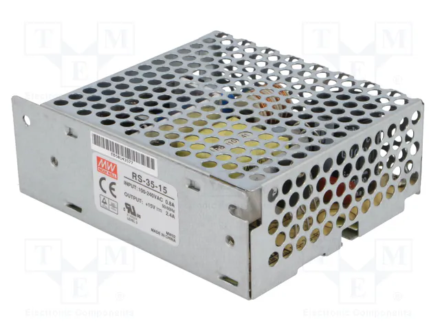 MEAN WELL RS-35 Alimentador de impulso 35W 15VDC 2,4A
