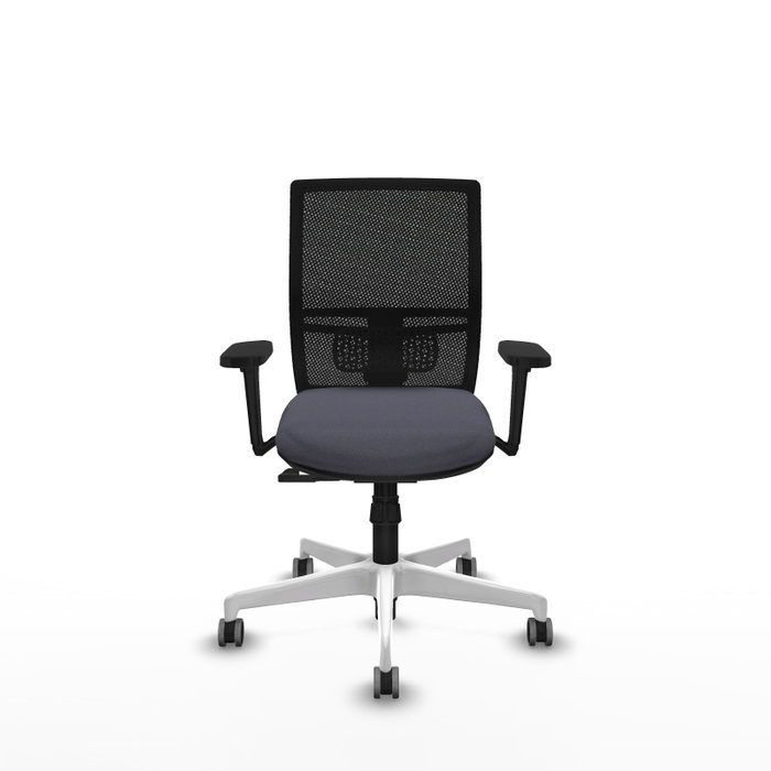 PIQUERAS Y CRESPO Silla de oficina Yunquera con mecanismo Sincro, Gris oscuro y Negro