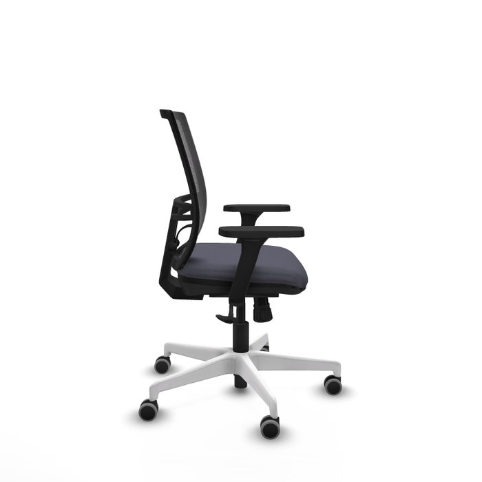 PIQUERAS Y CRESPO Silla de oficina Yunquera con mecanismo Sincro, Gris oscuro y Negro