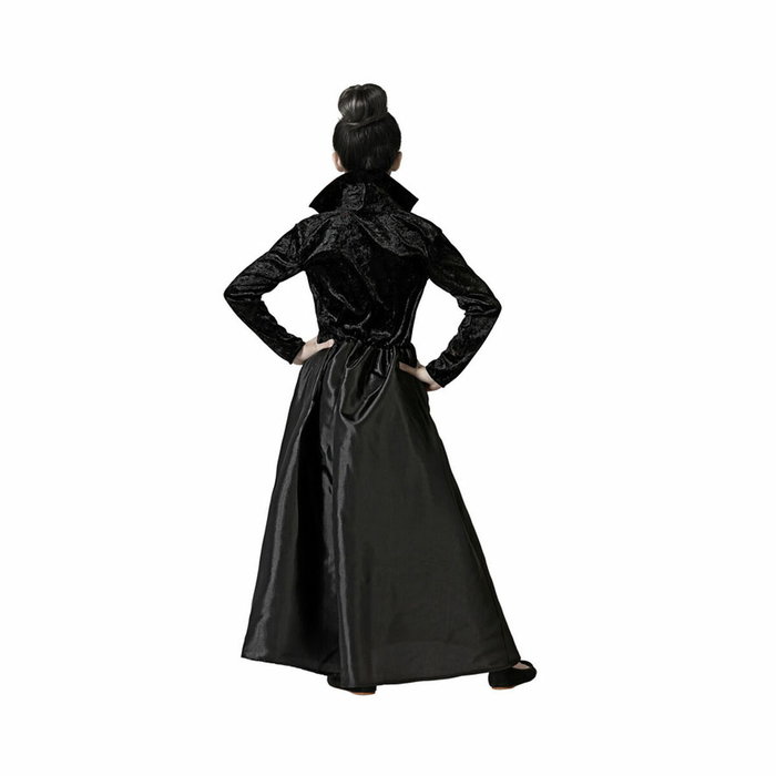 Atosa Disfraz de Vampiresa Elegante Negra para Niña con Cuello Alto, 5-6 años